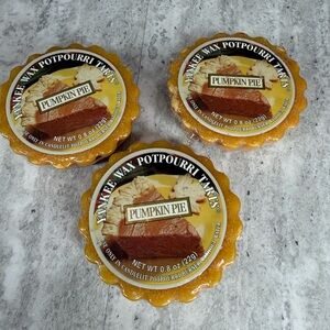 Retired Yankee Candle Wax Potpourri Melts Pumpkin Pie Scent Set 3